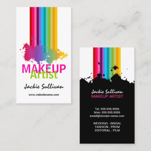 Bunter Spritzen-Maskenbildner Visitenkarte