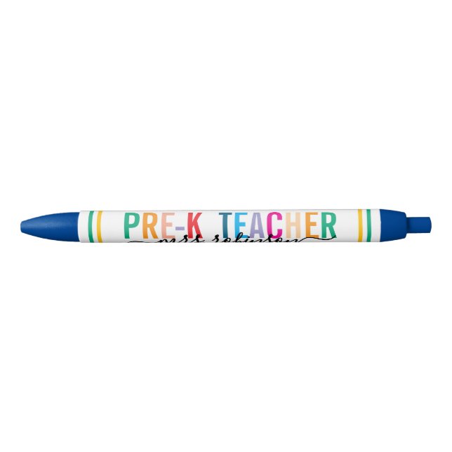 Bunter Stift für Vorschullehrer mit individuellem  (Vorderseite)
