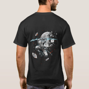 Bunter Stiller Ninja Krieger   Vorne und Hinten T-Shirt
