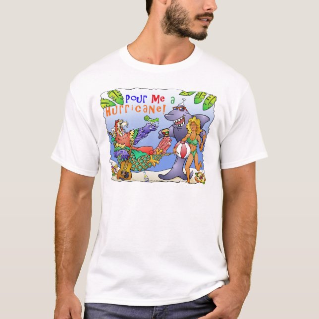 Bunter Strand-Partyentwurf T-Shirt (Vorderseite)
