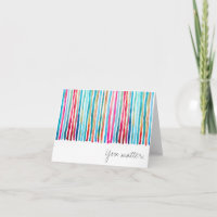 Bunter Streifen sind Sie Notecard von Bedeutung