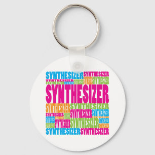 Bunter synthesizer schlüsselanhänger