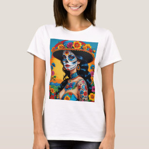 Bunter Tag des T-Shirts der Toten Blumen
