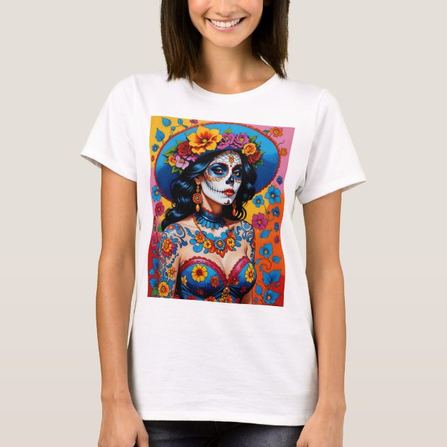 Bunter Tag des T-Shirts der Toten Zuckerkugel (Vorderseite)