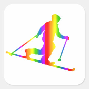 Bunter Telemark Regenbogen Aufkleber