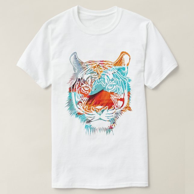 Bunter Tiger T-Shirt (Design vorne)