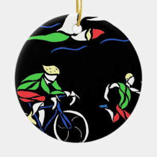 Bunter Triathlon-Entwurf Keramikornament
