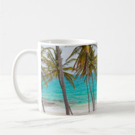 Bunter tropischer Strand Kaffeetasse