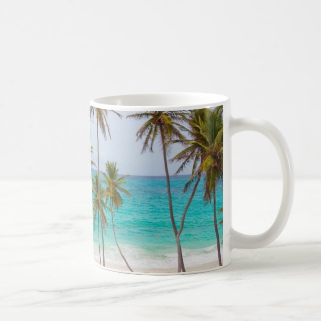 Bunter tropischer Strand Kaffeetasse (Rechts)