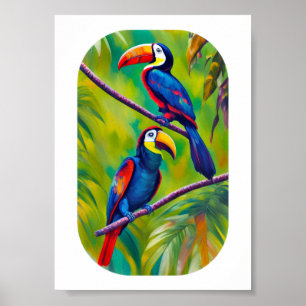 Bunter Tukantuenvogel-Kunst Poster