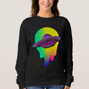 Bunter UFO-Gläubiger Science-Fiction-Alien-Entführ Sweatshirt