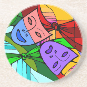 Bunter Untersetzer des befleckten Glases der