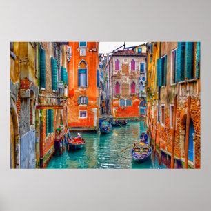 BUNTER VENEDIG-KANAL, ITALIEN POSTER