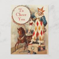Bunter Vintager Zirkus-Clown