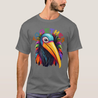 Bunter Vogel Liebhaber Kunst Einzigartige Tierfami T-Shirt