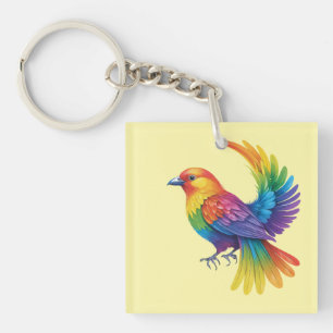 Bunter Vogel Schlüsselanhänger