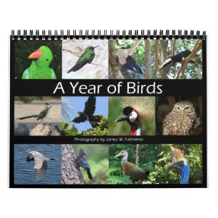 Bunter Vogel-Wandkalender von J.W. Fatherree. Kalender