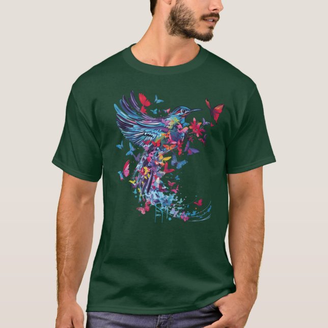 Bunter Vogelfreund T-Shirt (Vorderseite)