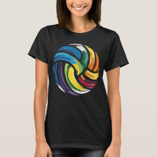 Bunter Volleyball-Ball T-Shirt