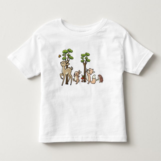 bunter Waldlauf Kleinkind T-shirt (Vorderseite)