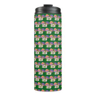 Bunter Waldpilz-Natur-Thermalbecher Thermosbecher