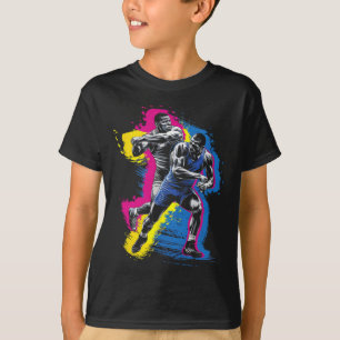 Bunter Wrestling-Spieler für Männer Frauen Kinder T-Shirt