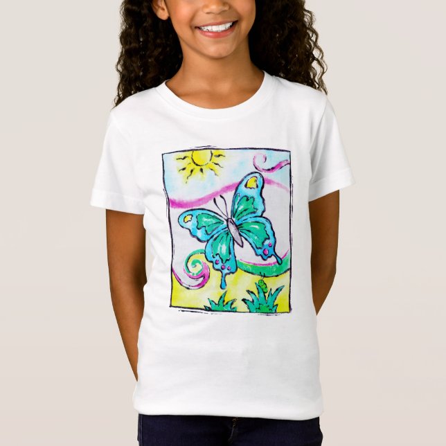 Bunter, wunderlicher Schmetterlings-T - Shirt (Vorderseite)