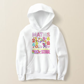 Bunter Zahlen Hoodie für Mathe Rockstars