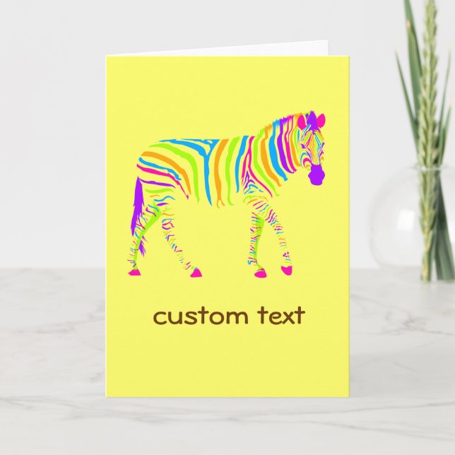 Bunter Zebra Karte (Vorderseite)