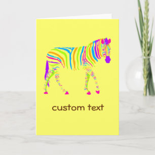 Bunter Zebra Karte