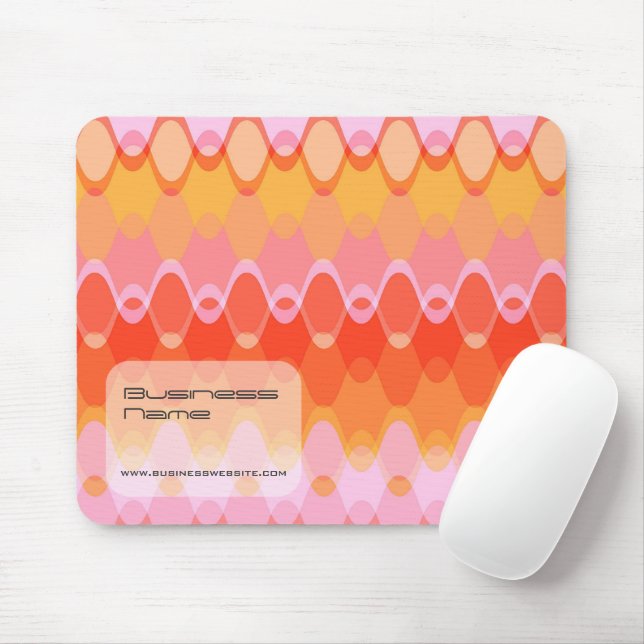 Bunter Zickzack bewegt modernes abstraktes Muster Mousepad (Mit Mouse)