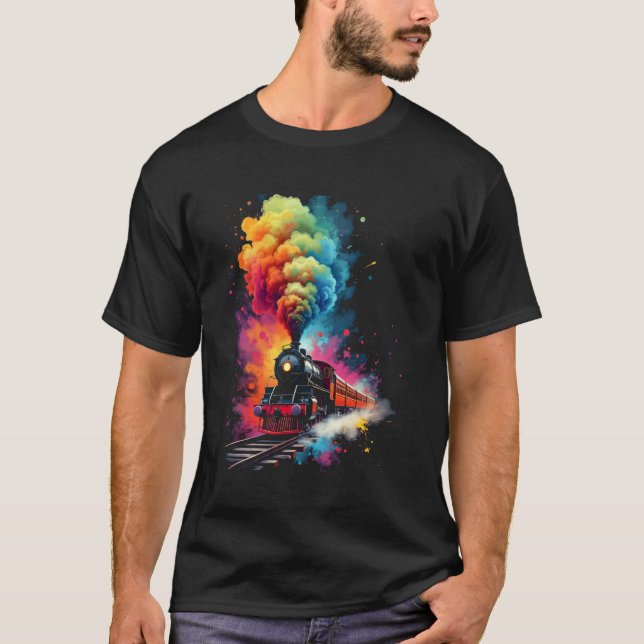 Bunter Zug T-Shirt (Vorderseite)
