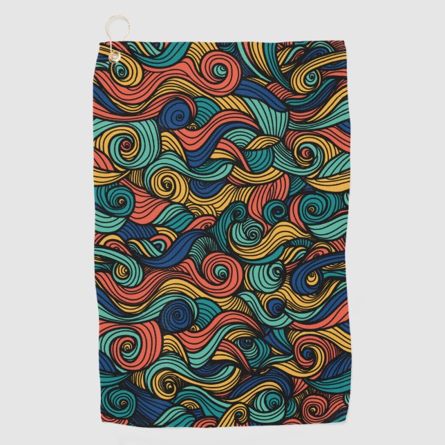 Bunters Wollmuster Paisley    Golfhandtuch (Vorderseite)