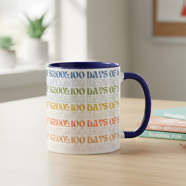 Buntes 100 Tage Schulfest  Tasse (Von Creator hochgeladen)