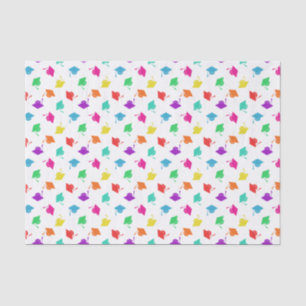 Buntes Abschluss-Kappen-Muster Seidenpapier