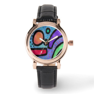 Buntes abstraktes Artwear Armbanduhr