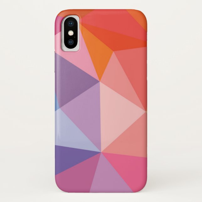 Buntes abstraktes Dreieck-Muster Case-Mate iPhone Hülle (Rückseite)