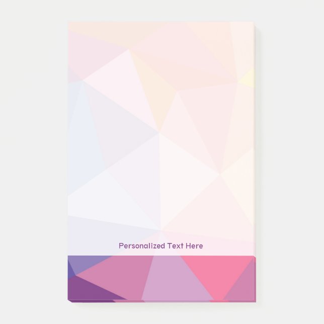 Buntes abstraktes Dreieck-Muster Post-it Klebezettel (Vorderseite)