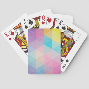 Buntes abstraktes Dreiecks-Hintergrundbild Spielkarten