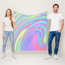 Buntes abstraktes Einhorn Fleecedecke