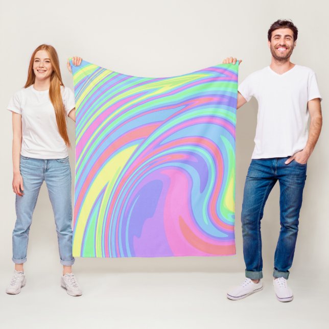 Buntes abstraktes Einhorn Fleecedecke (Beispiel)