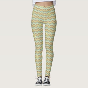 buntes abstraktes Muster, Wellen Leggings