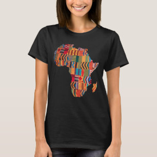 Buntes Afrikakarten T-Shirt feiern
