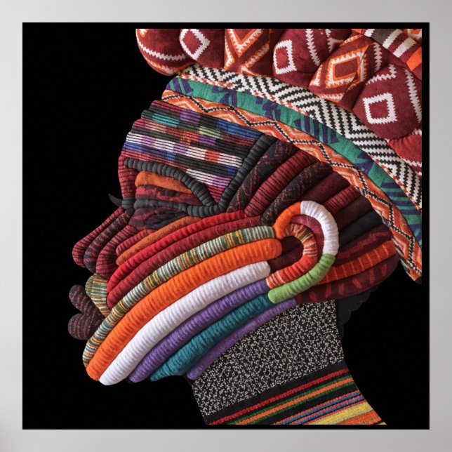 Buntes Afrikanisches Frauenplakat Poster (Vorne)
