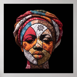 Buntes Afrikanisches Frauenplakat Poster