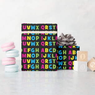 Buntes Alphabet Kindergarten Vorschule Alphabet Geschenkpapier