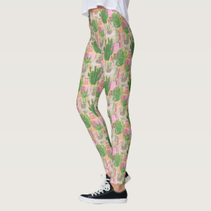 Buntes Aquarell-Lama-Muster Leggings