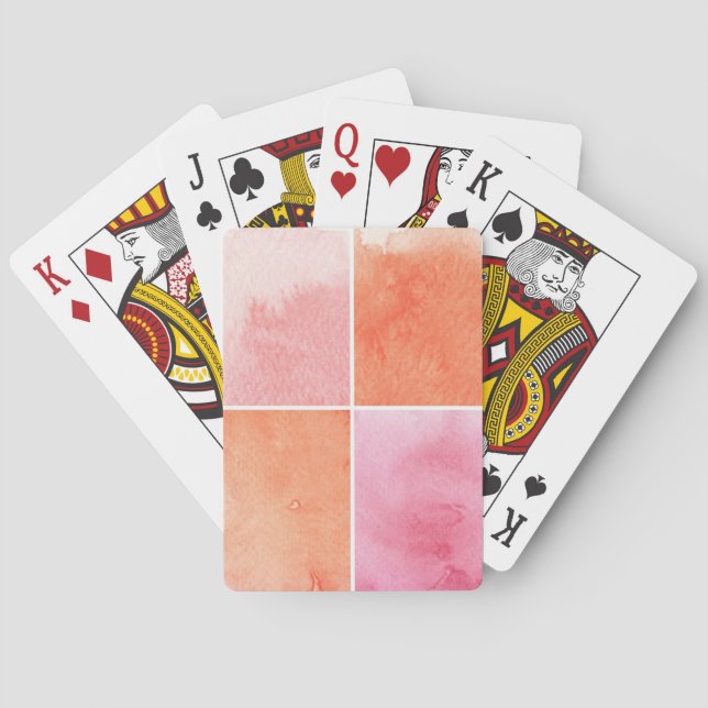 buntes Aquarell Spielkarten (Rückseite)