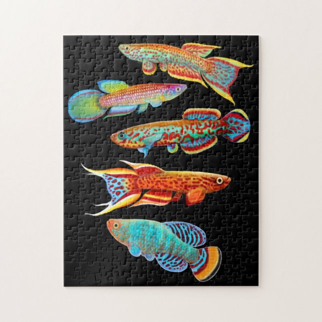 Buntes Aquariumkillifish-Puzzlespiel Puzzle (Vertikal)