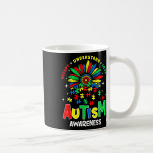 Buntes Autismus-Bewusstsein Akzeptiere Verstehe Li Kaffeetasse